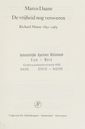 Cover for de Vrijheid Nog Veroveren