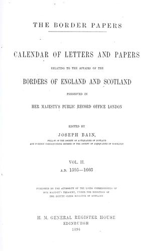 Cover for The border papers.