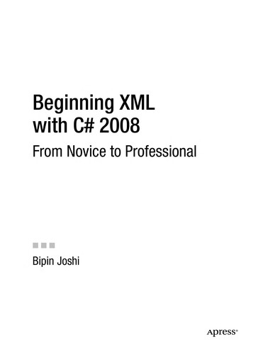 Cover for Beginning XML with C# 2008