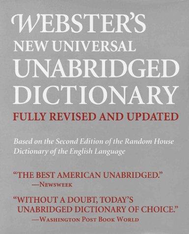 Cover for Webster's New Universal Unabridged Dictionary (fully revised and updated)