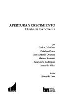 Cover for Apertura y crecimiento
