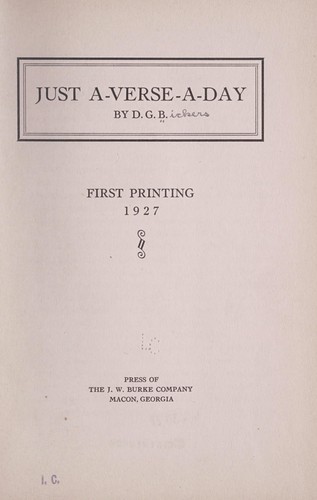 Cover for Just a-verse-a-day