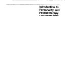 Cover for Introduction to personality and psychotherapy