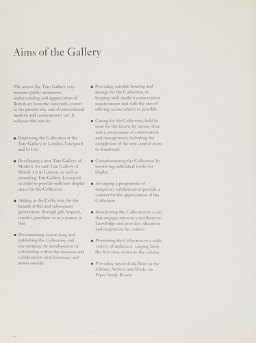 Cover for Tate Gallery Biennial Report