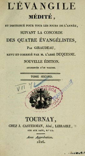 Cover for L'Évangile médité, et distribué pour tous les jours de l'année
