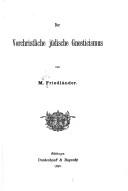 Cover for Der vorchristliche jüdische Gnosticismus.