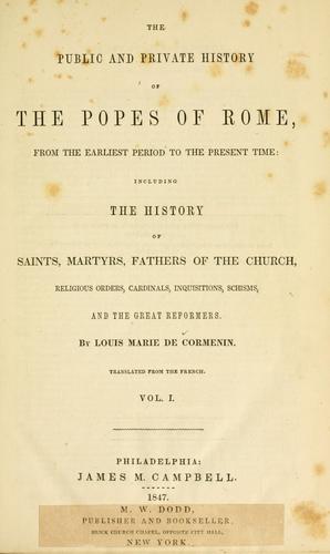Cover for The public and private history of the popes of Rome
