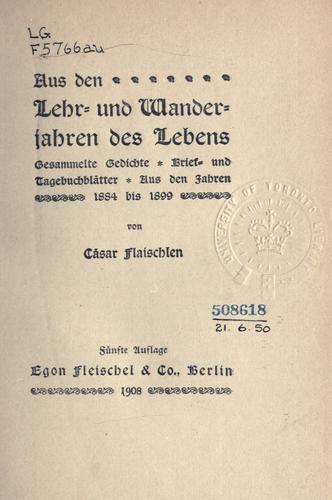 Cover for Aus den Lehr- und Wanderjahren des Lebens