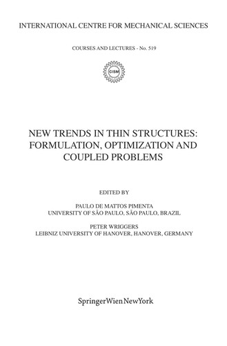 Cover for New trends in thin structures