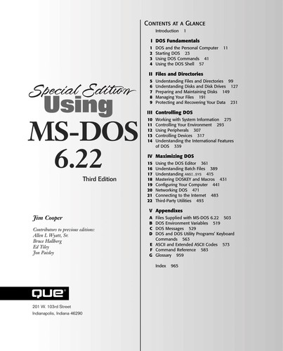 Cover for Using MS-DOS 6.22