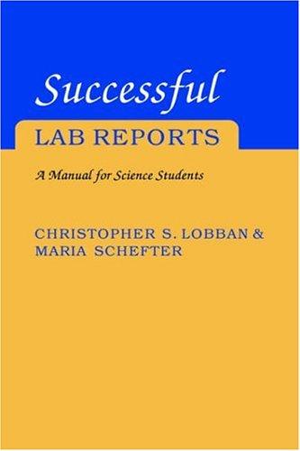 Cover for Successful lab reports