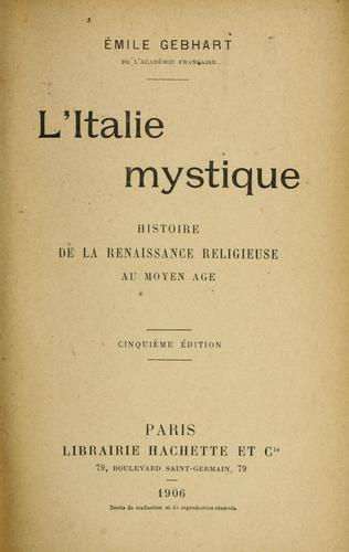 Cover for L'Italie mystique