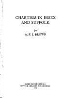 Cover for Chartism in Essex and Suffolk