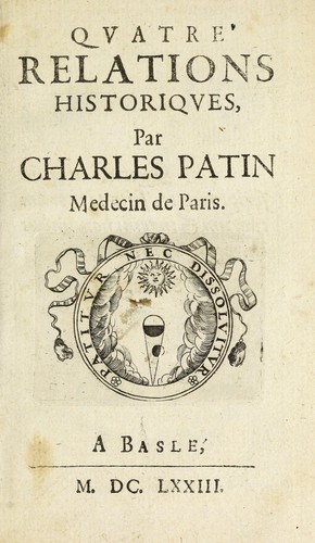 Cover for Qvatre relations historiqves
