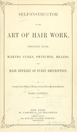 Cover for Self-instructor in the art of hair work