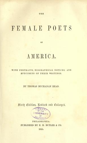 Cover for The female poets of America