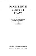 Cover for Nineteenth century plays