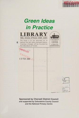 Cover for Green ideas in practice