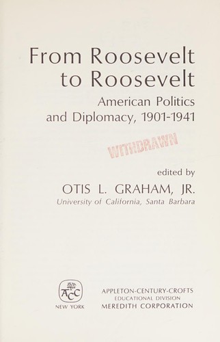 Cover for From Roosevelt to Roosevelt