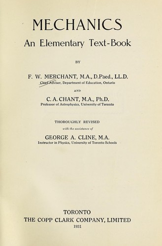 Cover for Mechanics