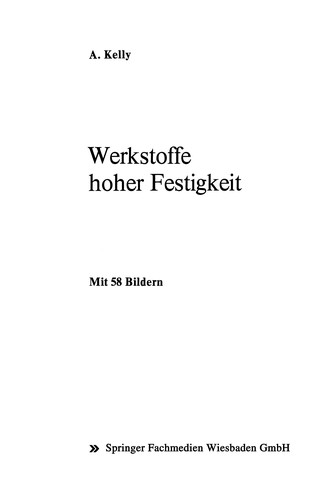 Cover for Werkstoffe hoher Festigkeit