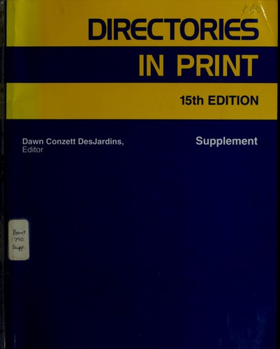 Cover for Directories in Print Supplement