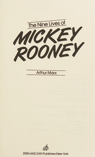 Cover for The nine lives of Mickey Rooney