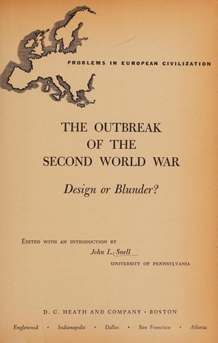 Cover for The outbreak of the Second World War