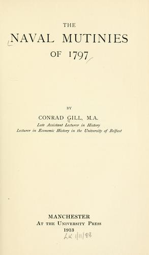 Cover for The naval mutinies of 1797