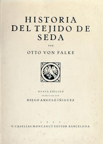 Cover for História del tejido de seda.