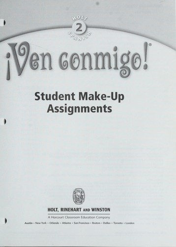 Cover for Ven Conmigo! Student Make-Up Assignments (Holt Spanish 2)