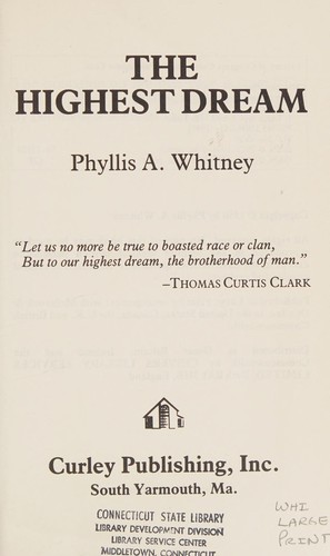Cover for The highest dream