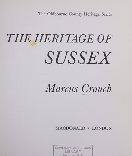 Cover for The heritage of Sussex