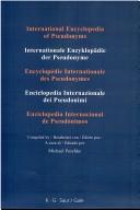 Cover for International Encyclopedia of Pseudonyms: Part I: Real Names: Vol. 1