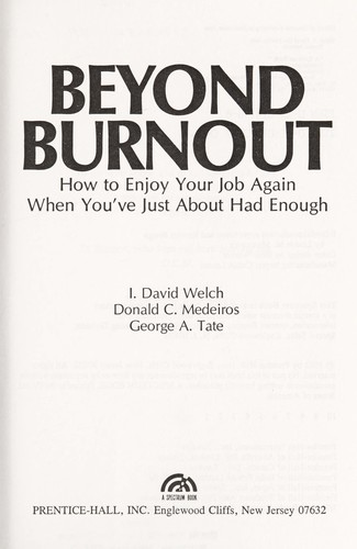 Cover for Beyond burnout