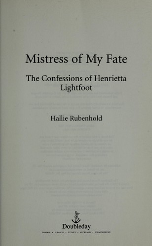 Cover for Mistress of my fate