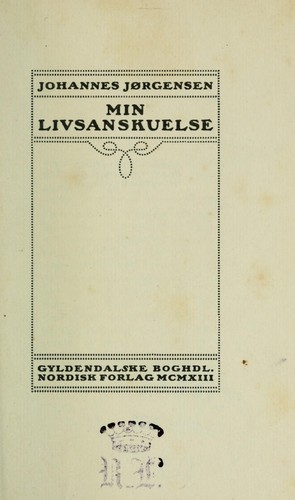 Cover for Min livsanskuelse