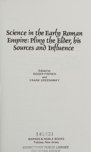 Cover for Science in the early Roman Empire