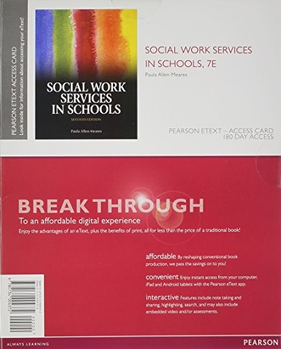 Cover for Social Work Services in Schools, Pearson eText -- Access Card