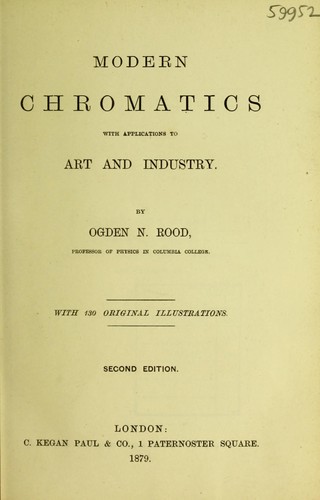 Cover for Modern chromatics