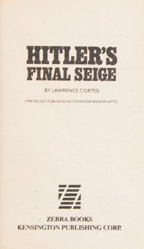 Cover for Hitler's Final Siege