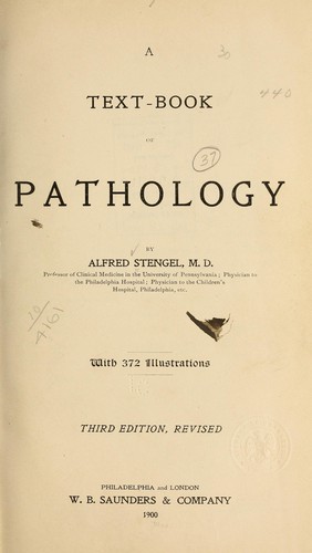 Cover for A text-book of pathology