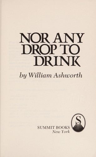 Cover for Nor any drop to drink