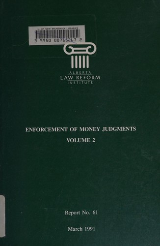 Cover for Enforcement of money judgements.