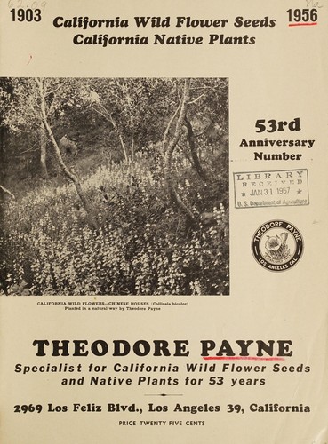 Cover for California wild flower seeds, California native plants