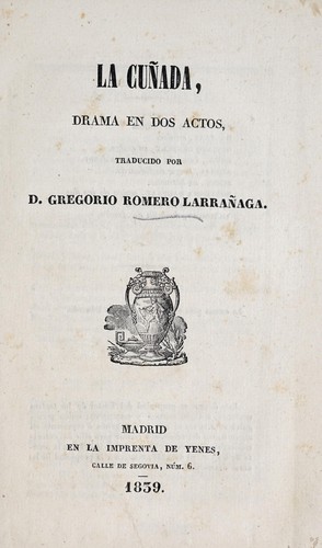 Cover for La cuñada