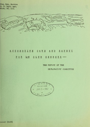 Cover for Automotive care and safety for 4-H Club members