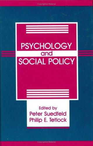 Cover for Psychology And Social Policy