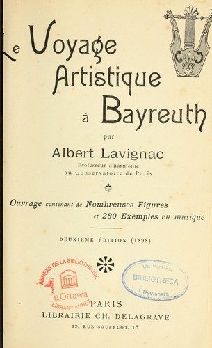 Cover for Le voyage artistique à Bayreuth