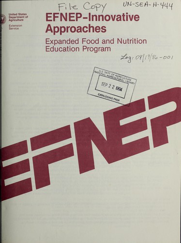 Cover for EFNEP--innovative approaches